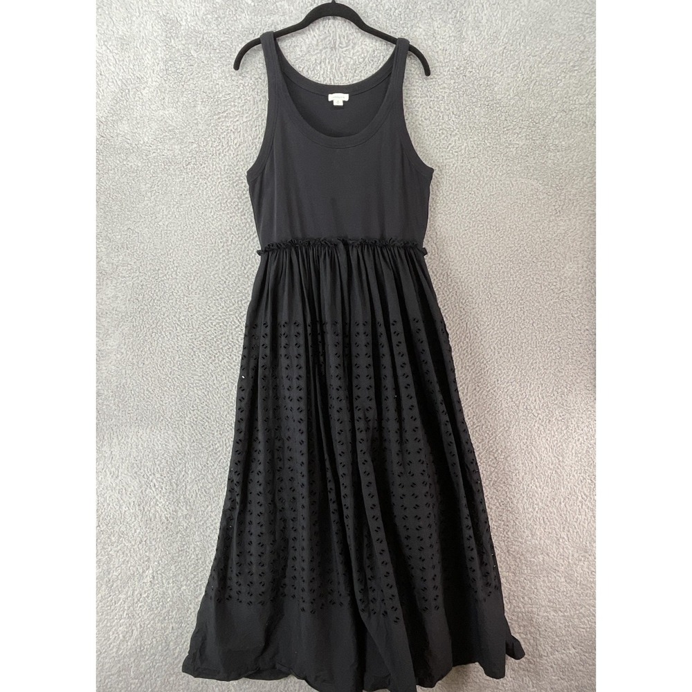 Sundance Dress Womens M‎ Black Maxi Tank Scoop Neck Strappy Embroidered India